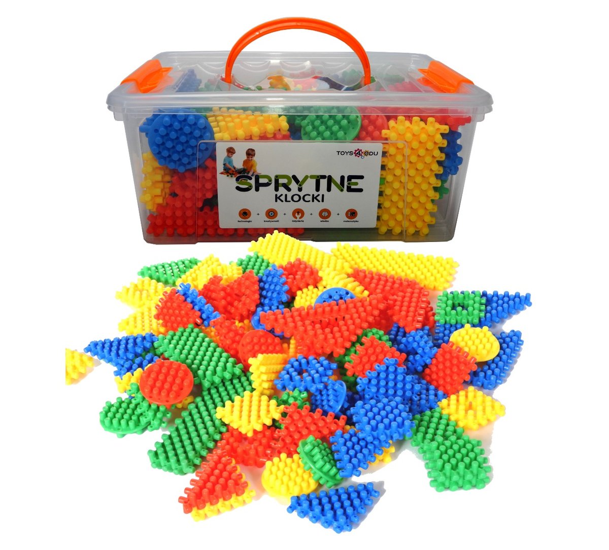Sprytne Klocki. Klocki Konstrukcyjne Jeżyki 72 Elementy Toys4Edu