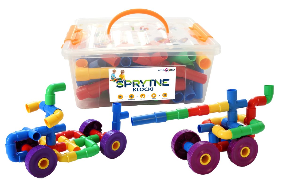 Sprytne Klocki. Rurki Konstrukcyjne 62 Elementy Toys4Edu