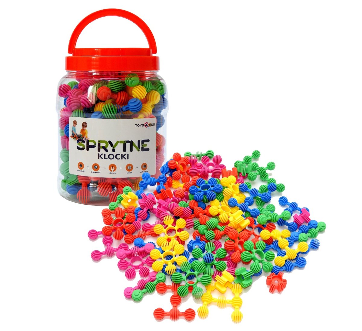 Sprytne Klocki. Elastyczne Klocki Konstrukcyjne 60 Elementów Toys4Edu