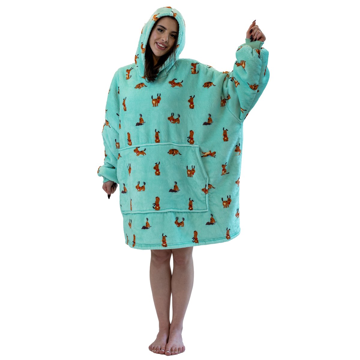 BLUZA KOC Gruba Kocobluza Oversize Futrzak XXL Pies Pieski 460 GSM AŻ 1,3 kg