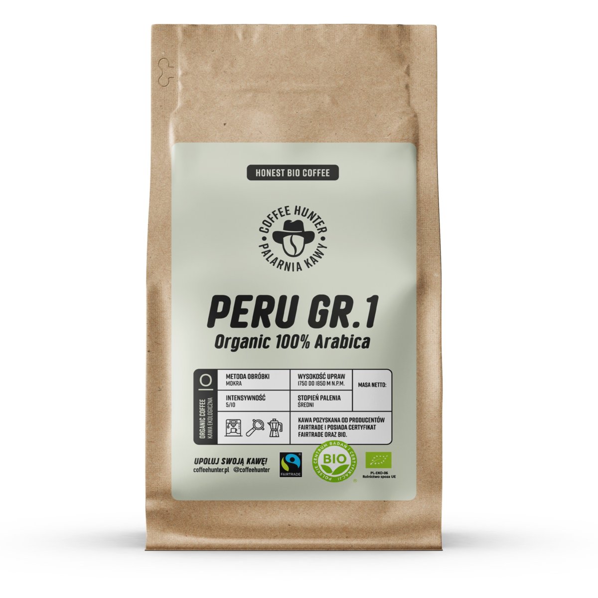 Kawa Organiczna Peru GR.1 KAWA ZIARNISTA - 1000 g