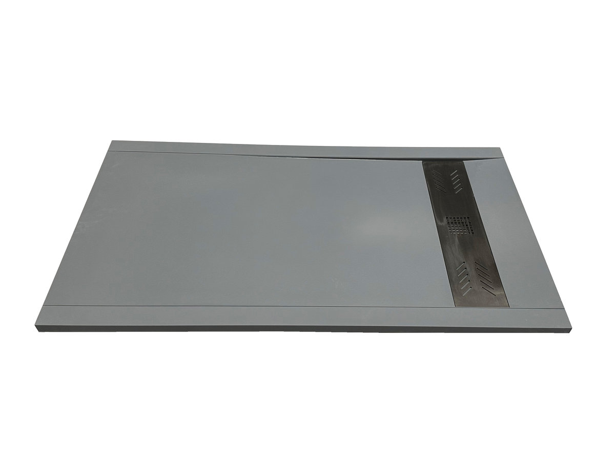 Brodzik prysznicowy prostokątny, gładki, szary, 160 x 90 cm, polski producent / IdealStones