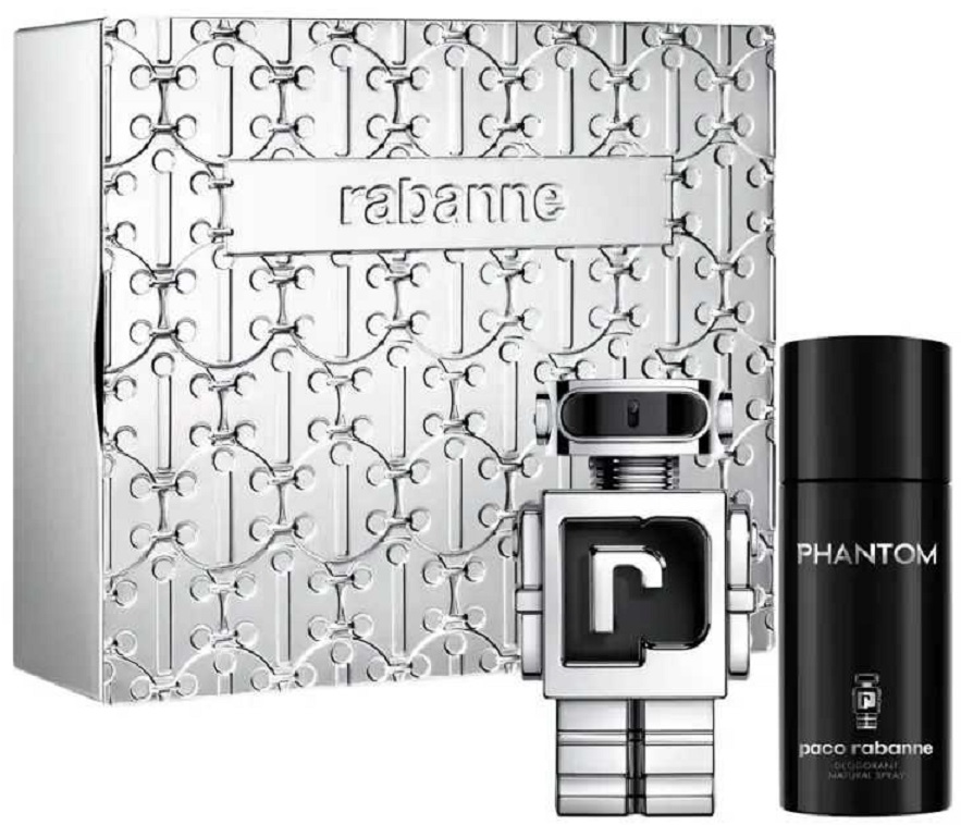 Zestaw prezentowy dla mężczyzn Paco Rabanne Phantom Woda toaletowa w sprayu 100 ml, 2 elementy (3349668623457)