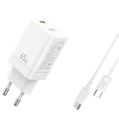 Szybka Ładowarka Sieciowa 65W GaN PD + Kabel USB-C