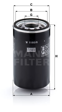 MANN MANN Filtr oleju MANN-FILTER W1160/6 W11606 W1160/6 W1160/6