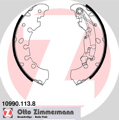 Szczęki hamulcowe ZIMMERMANN 10990.113.8 1605458
