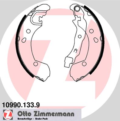 Szczęki hamulcowe ZIMMERMANN 10990.133.9 44060AX625