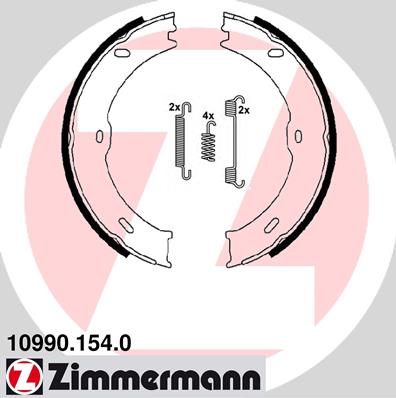Szczęki hamulcowe ZIMMERMANN 10990.154.0 2E0698525