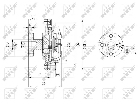 NRF SPRZĘGŁO WISKOTYCZNE  49578 SUZUKI SAMURAI 88-04