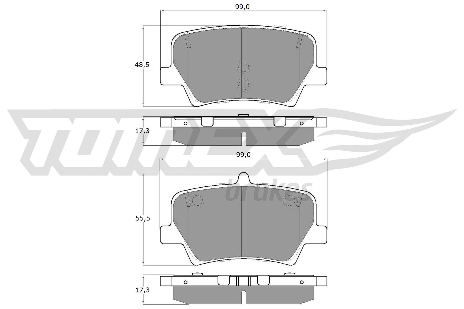 Klocki hamulcowe TOMEX brakes 1917 31687033 VOLVO XC40 17- tył