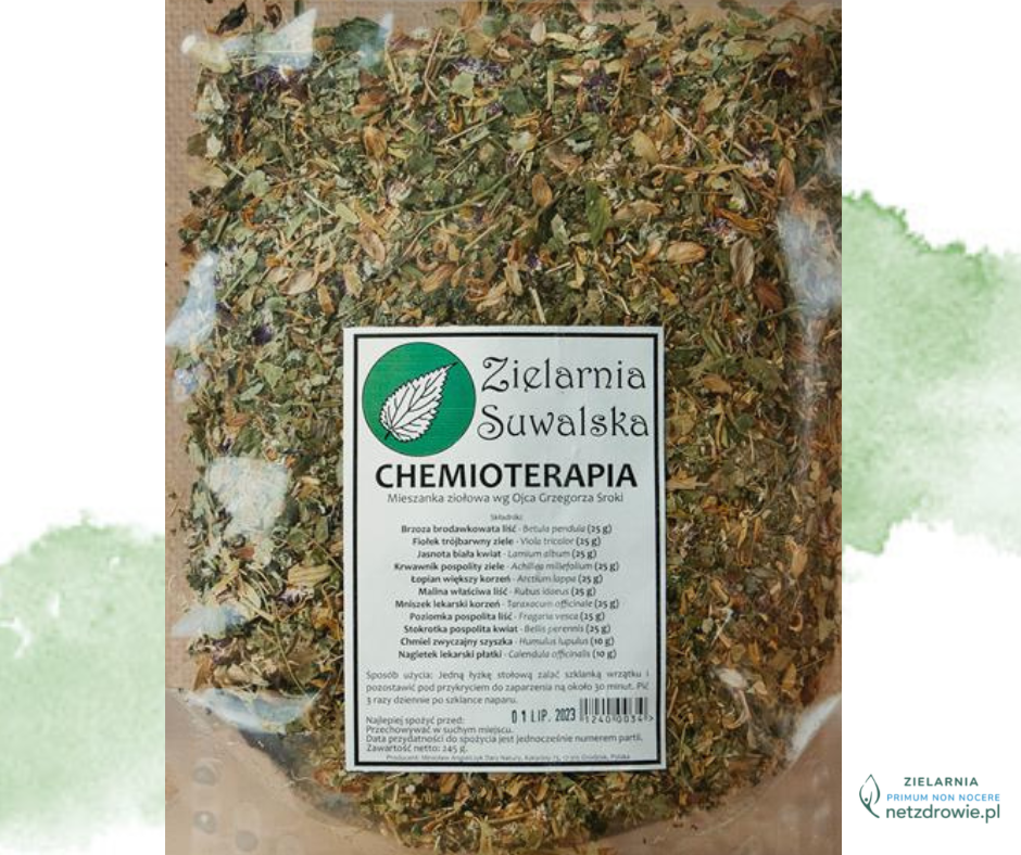 CHEMIOTERAPIA mieszanka ziołowa wg Ojca Sroki 245g Zielarnia Suwalska