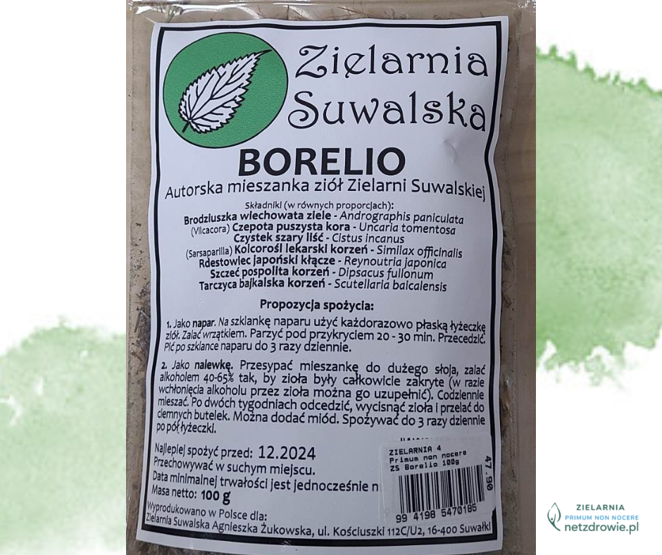 BORELIO mieszanka ziołowa 100g Zielarnia Suwalska
