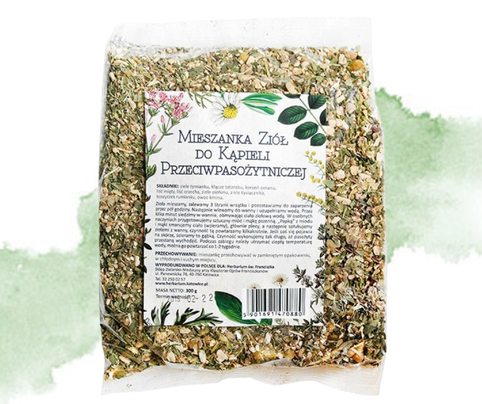 HERBARIUM ŚW. FRANCISZKA Mieszanka ziół do kąpieli na pasożyty