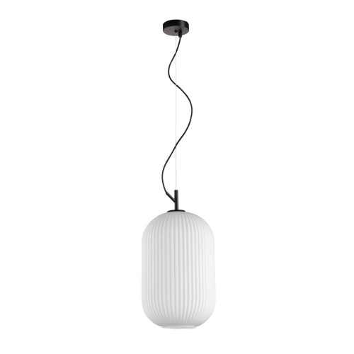Rues D24,5 lampa wisząca 1xE27 czarna PND-64536D-L-BL-OPA
