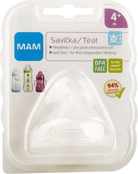 Mam, Smoczek na butelkę nieprzeciekającą, 4m+
