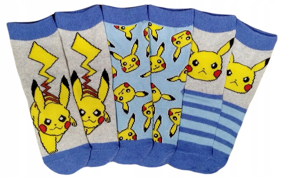 skarpetki skarpety POKEMON PIKACHU skarpety dziecięce 3-pak 23/26