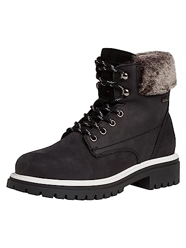 Tamaris Damskie sztyblety 1-26914-41, Black Fur, 40 EU