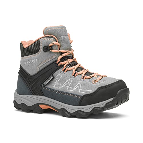 Trezeta Storm WP Kid Grey Peach, Buty turystyczne Unisex dla dzieci, Grey Orange, 33 EU