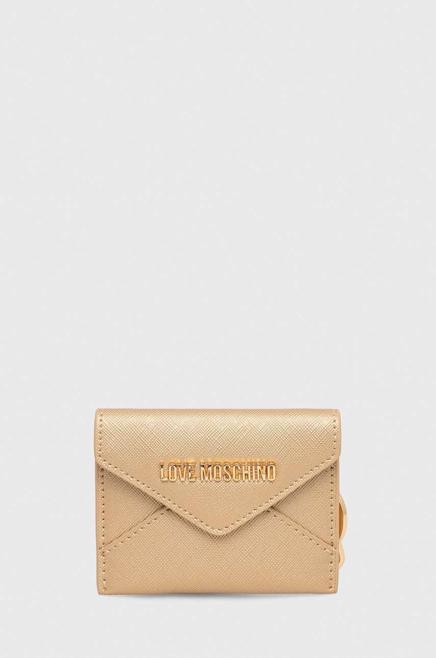Love Moschino portfel damski kolor złoty