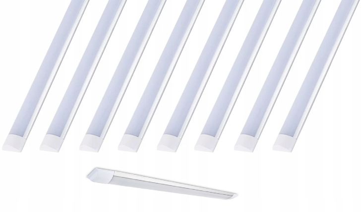 8x Natynkowa Lampa LED Panel 36W 120cm plafon gara