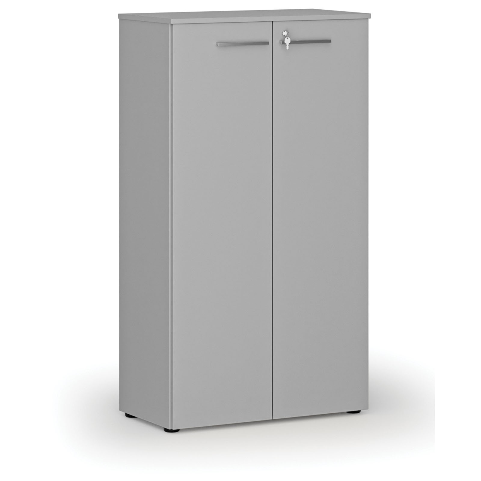 Szafa biurowa z drzwiami PRIMO GRAY, 1434 x 800 x 420 mm, szary