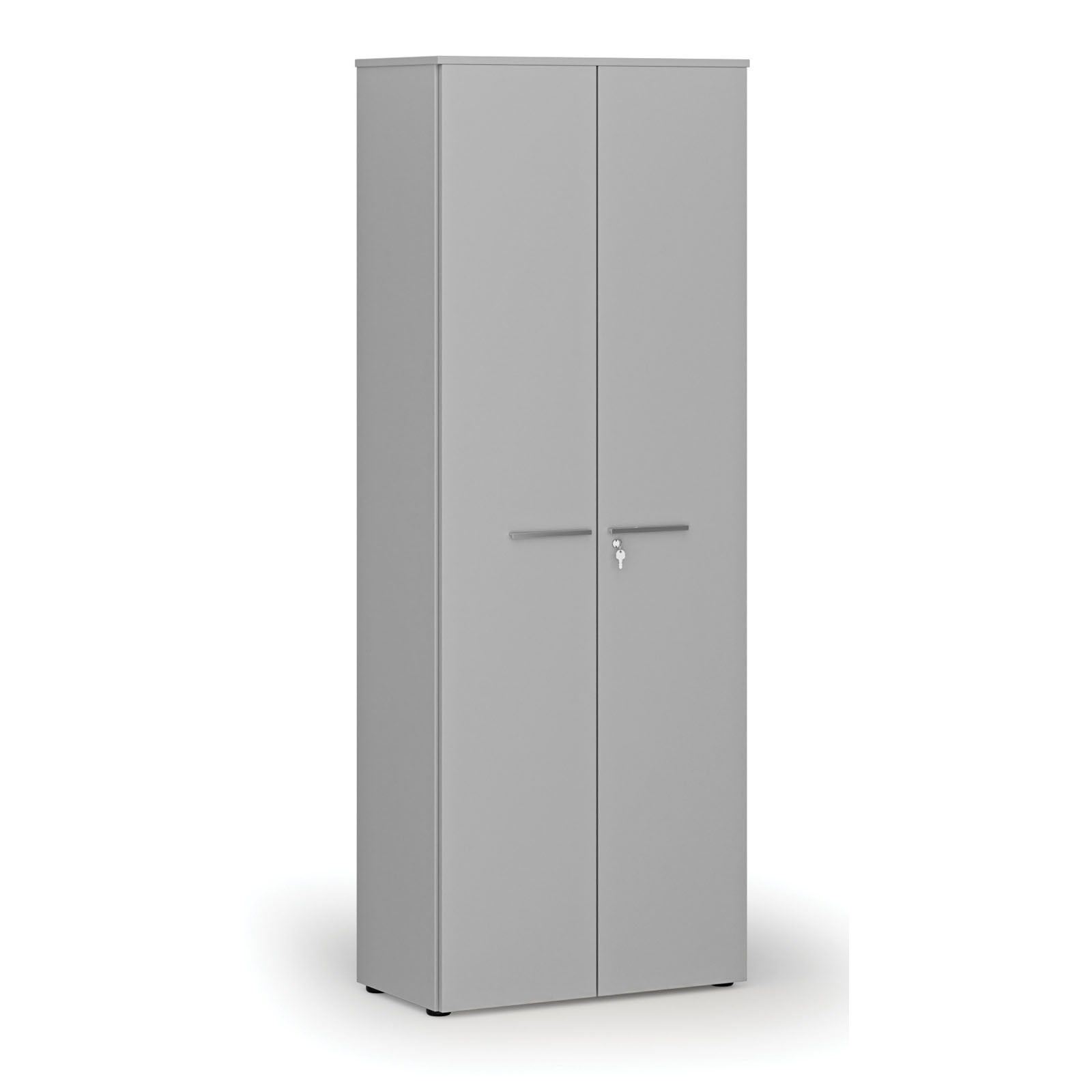 Szafa biurowa z drzwiami PRIMO GRAY, 2128 x 800 x 420 mm, szary