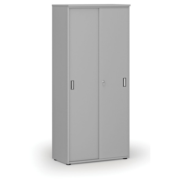 Szafa z drzwiami przesuwnymi PRIMO GRAY, 1781 x 800 x 420 mm, szary