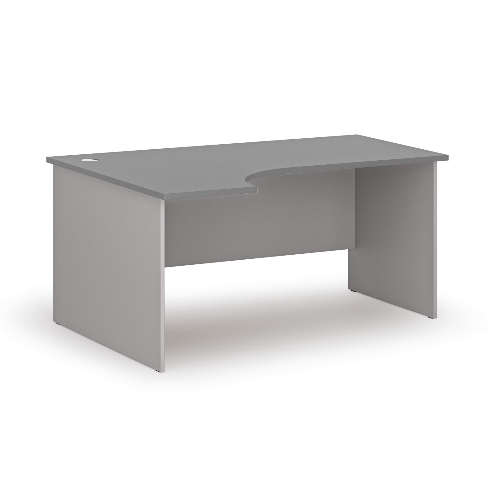 Biurko narożne PRIMO GRAY, 1600 x 1200 mm, lewe, szary/grafit