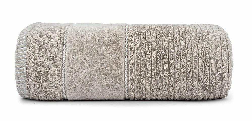 Ręcznik Teo 30x50 beżowy sepia 470 g/m2 frotte