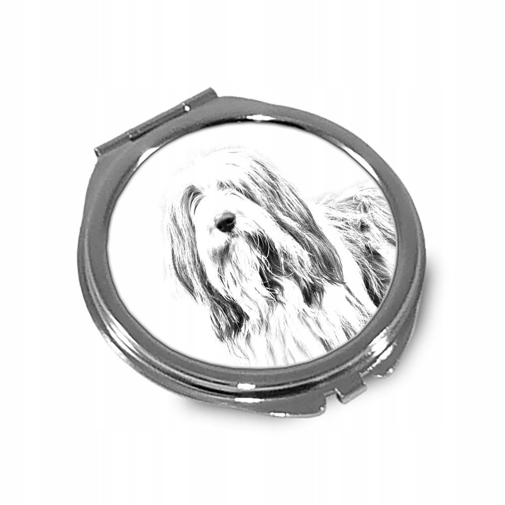 Bearded Collie Lusterko kieszonkowe składane