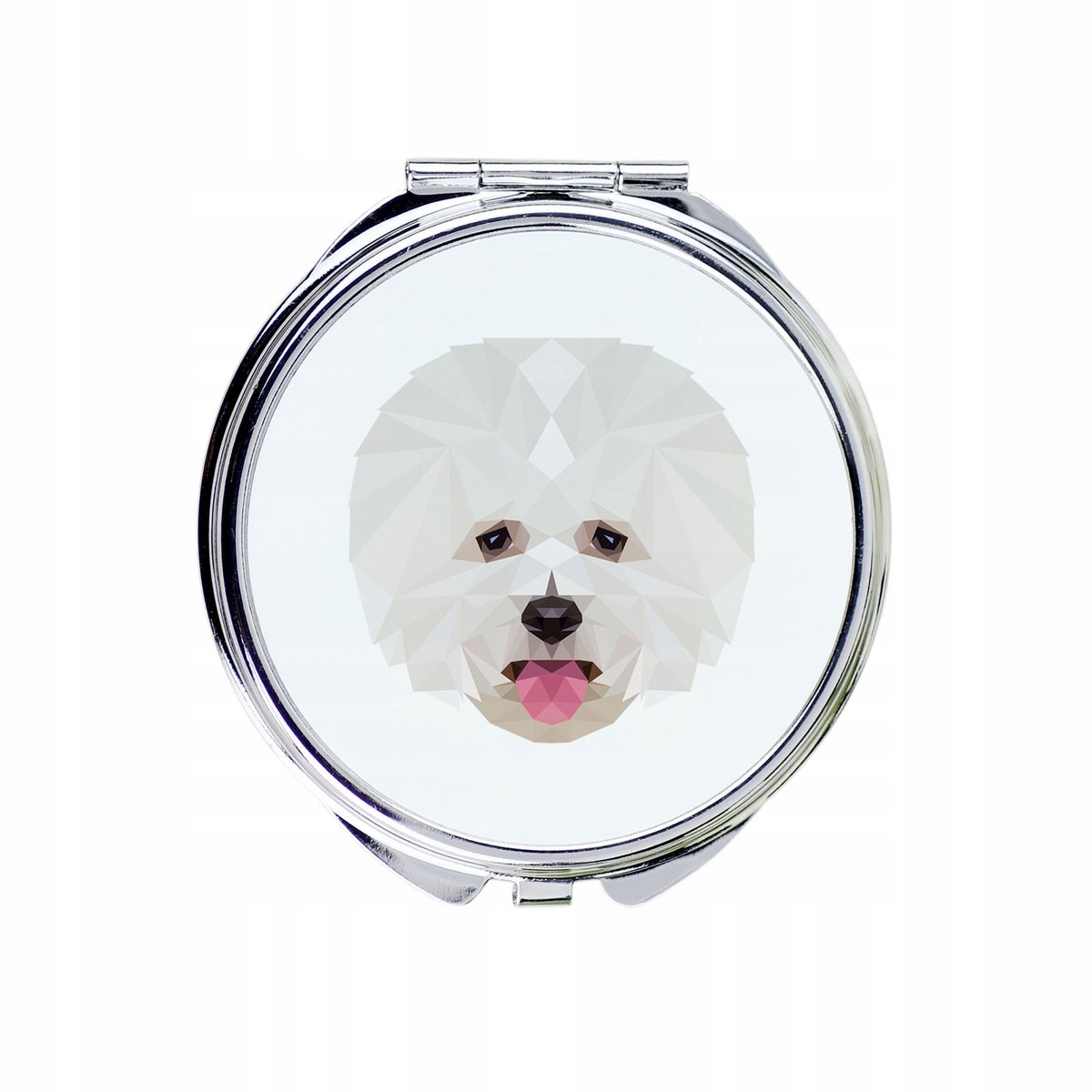 Bichon frise Lusterko składane Pies geometryczny