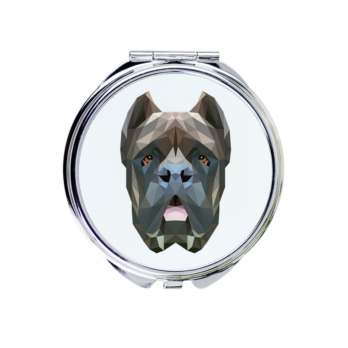 Cane Corso Lusterko kieszonkowe Pies geometryczny