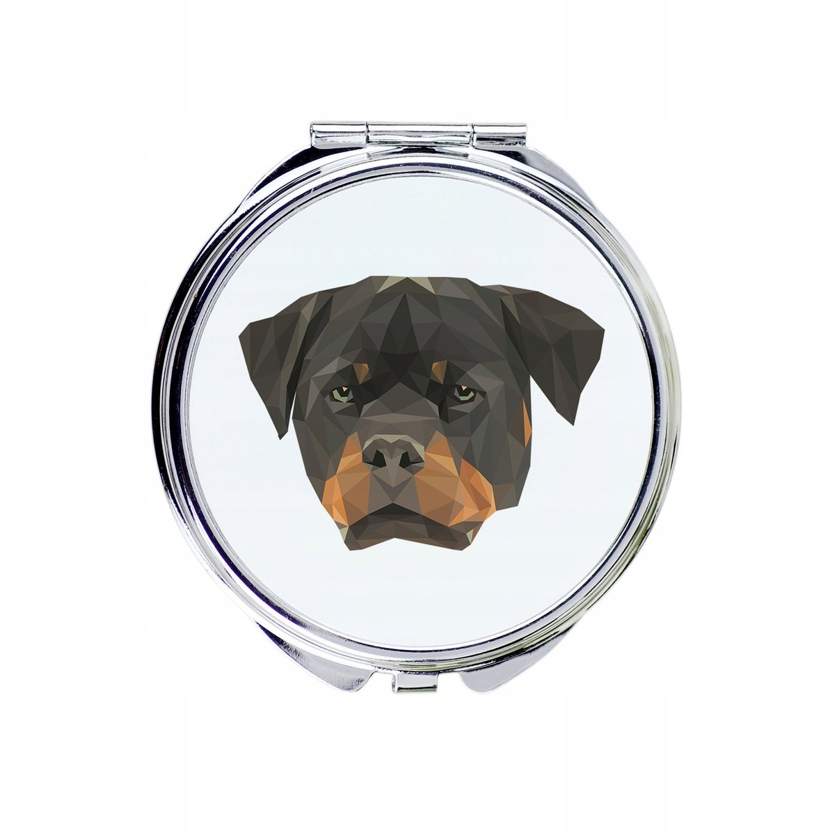 Rottweiler Lusterko kieszonkowe Pies geometryczny