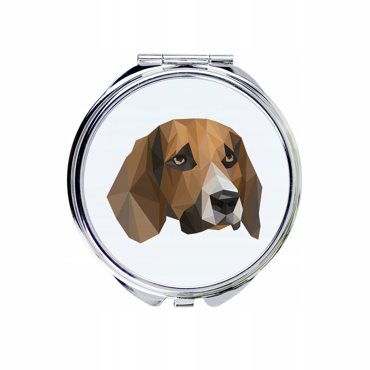 Beagle Lusterko kieszonkowe Pies geometryczny