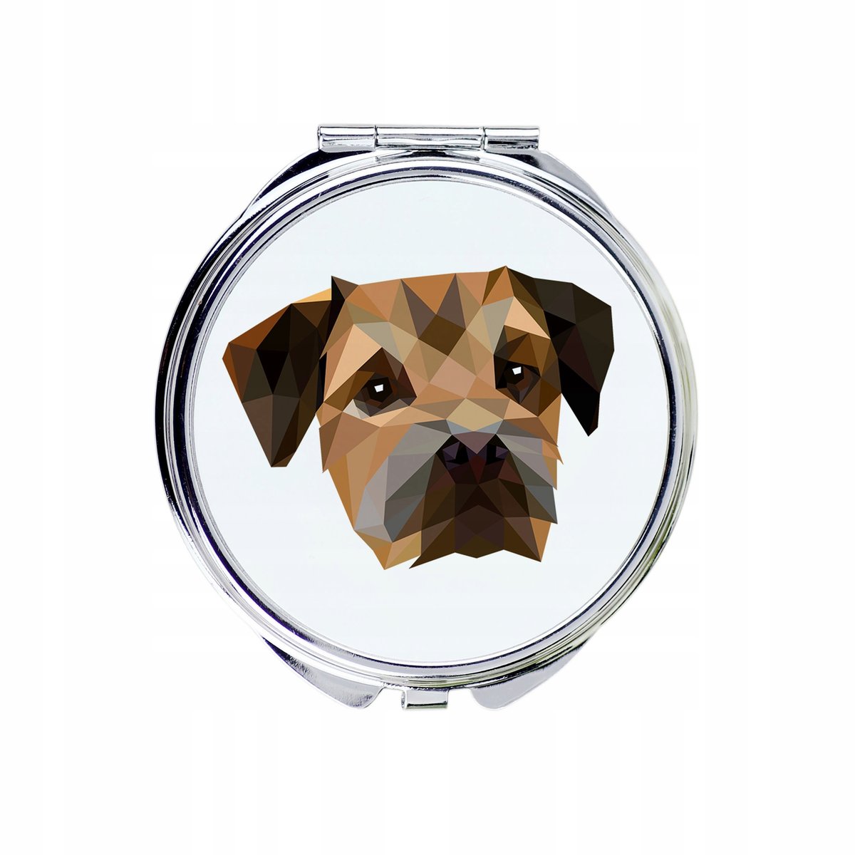 Border Terrier Lusterko składane Pies geometryczny