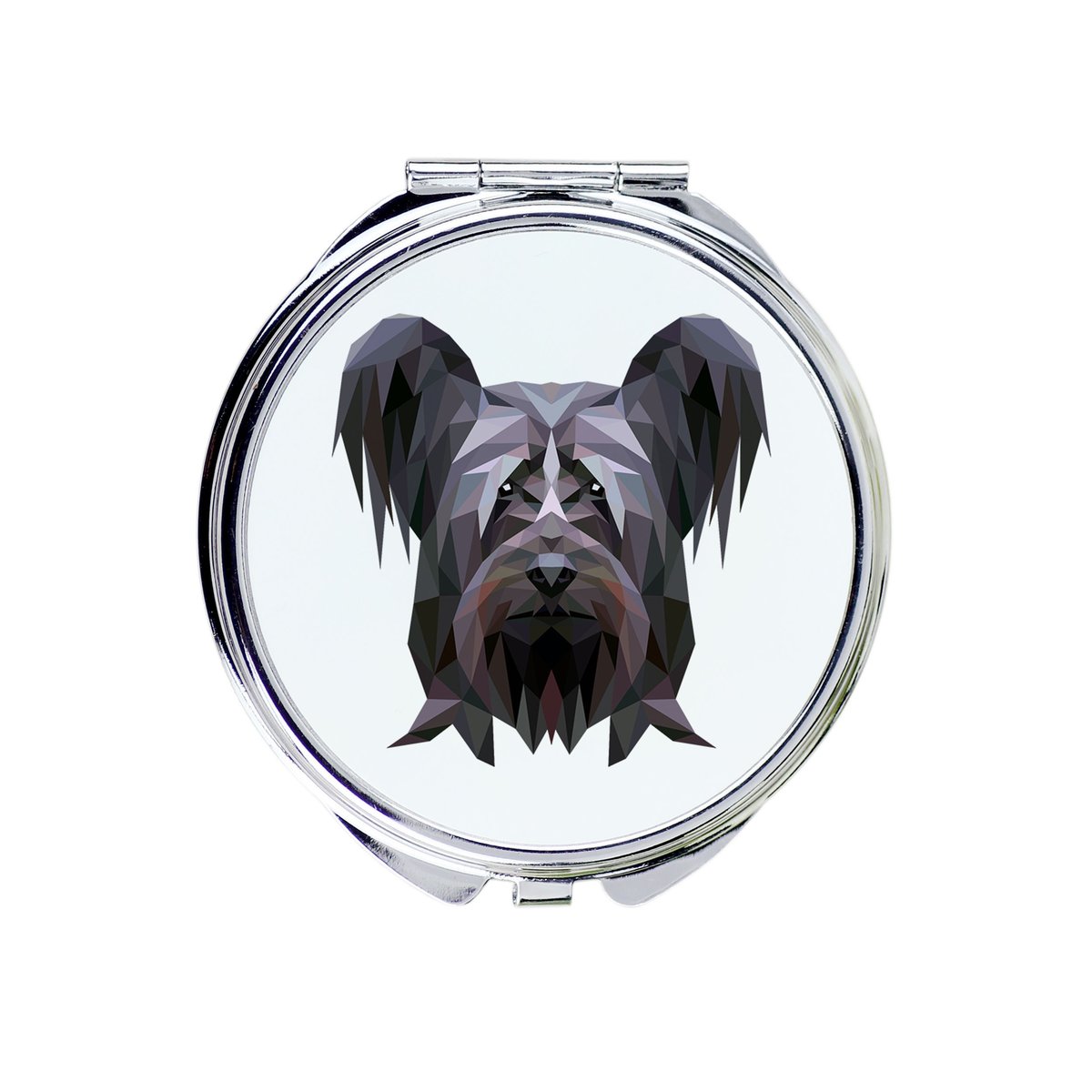 Skye Terrier Lusterko składane Pies geometryczny