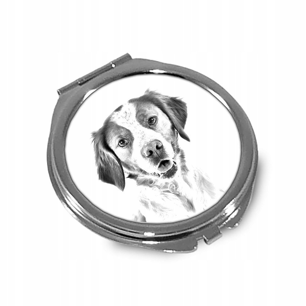 Brittany Spaniel Lusterko kieszonkowe składane