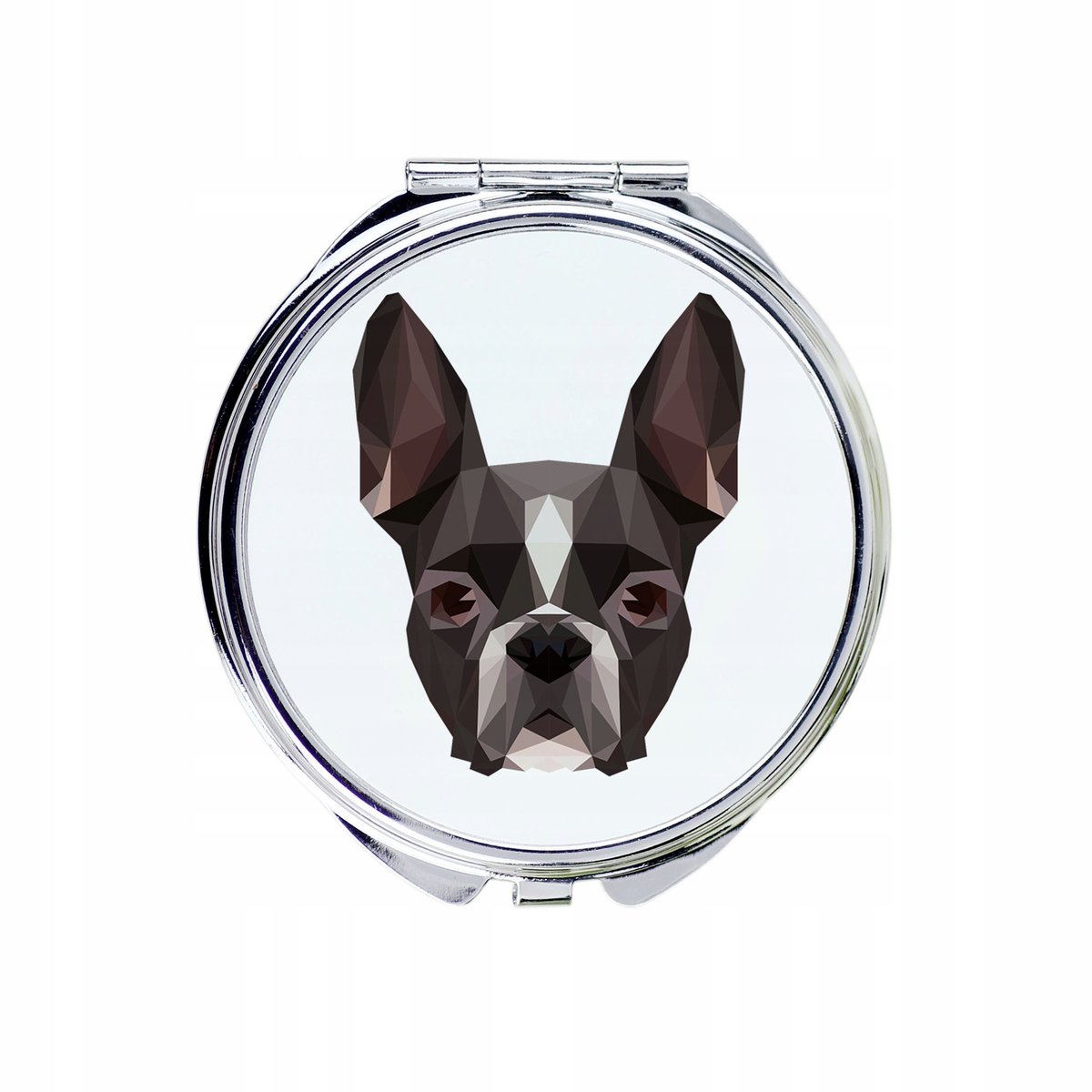 Boston Terrier Lusterko składane Pies geometryczny