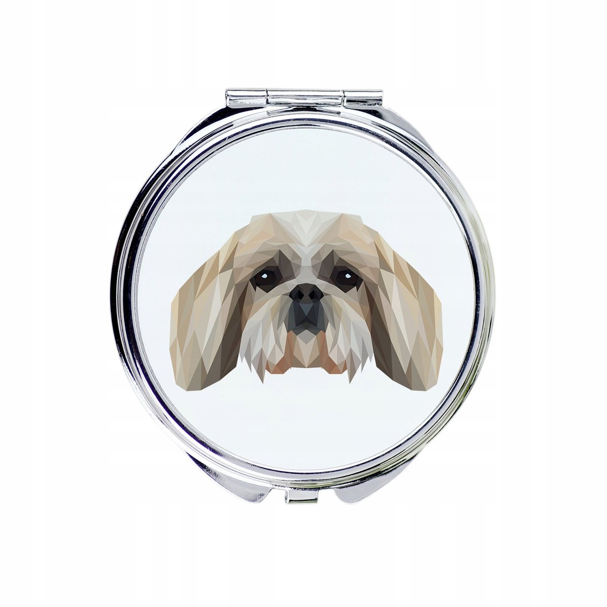 Shih Tzu Lusterko kieszonkowe Pies geometryczny
