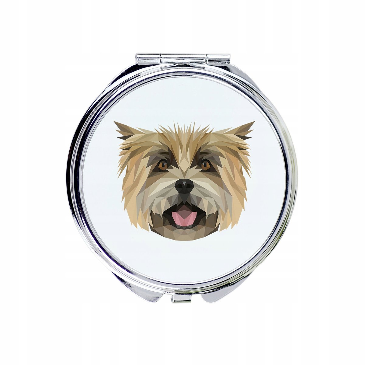 Cairn Terrier Lusterko składane Pies geometryczny