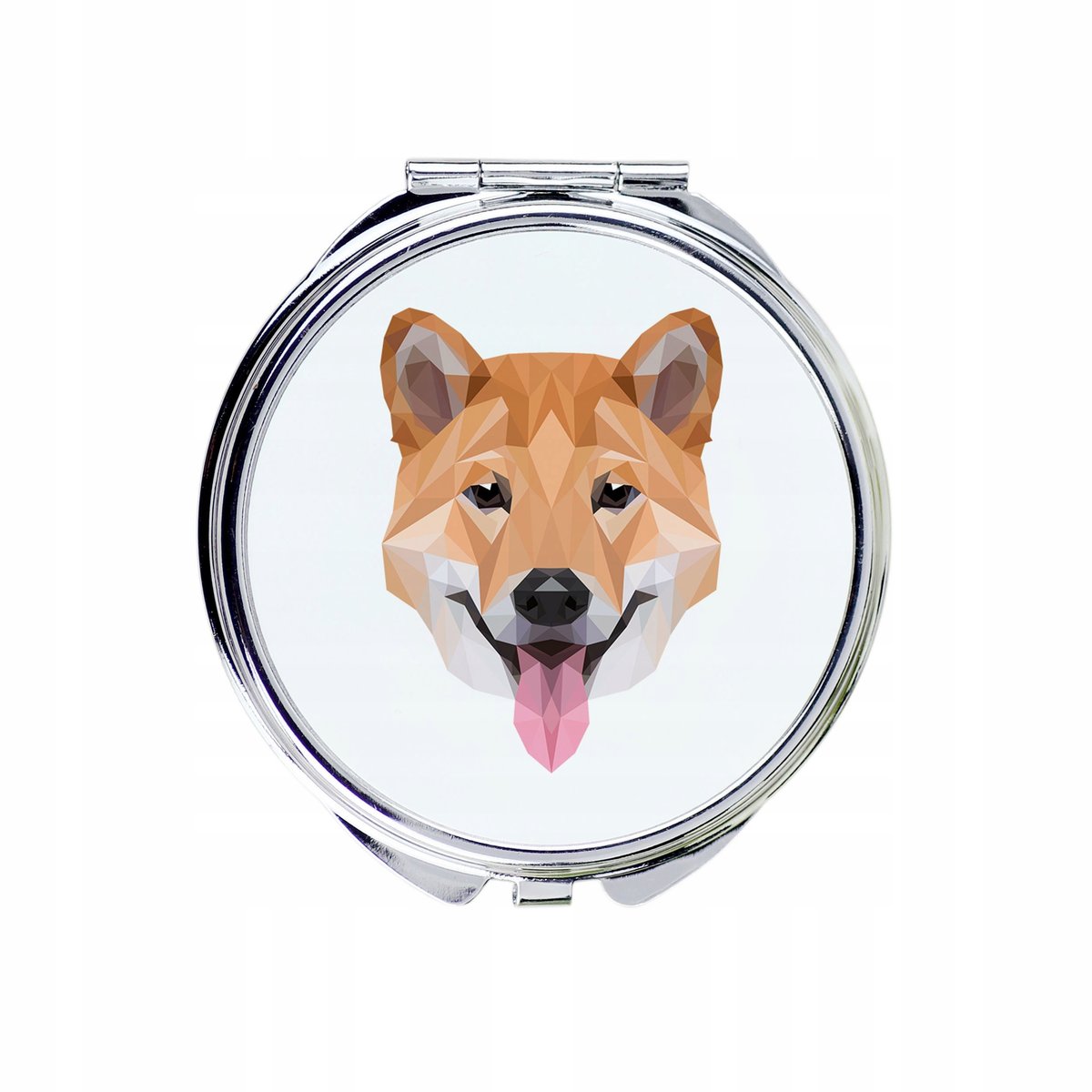 Shiba Inu Lusterko kieszonkowe Pies geometryczny
