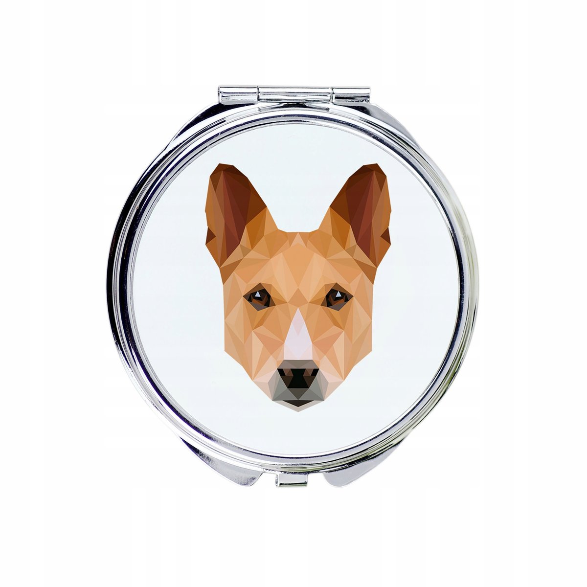 Basenji Lusterko kieszonkowe Pies geometryczny