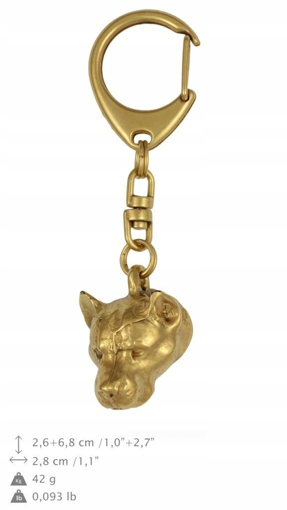 Amstaff Pozłacany brelok do kluczy Breloczek