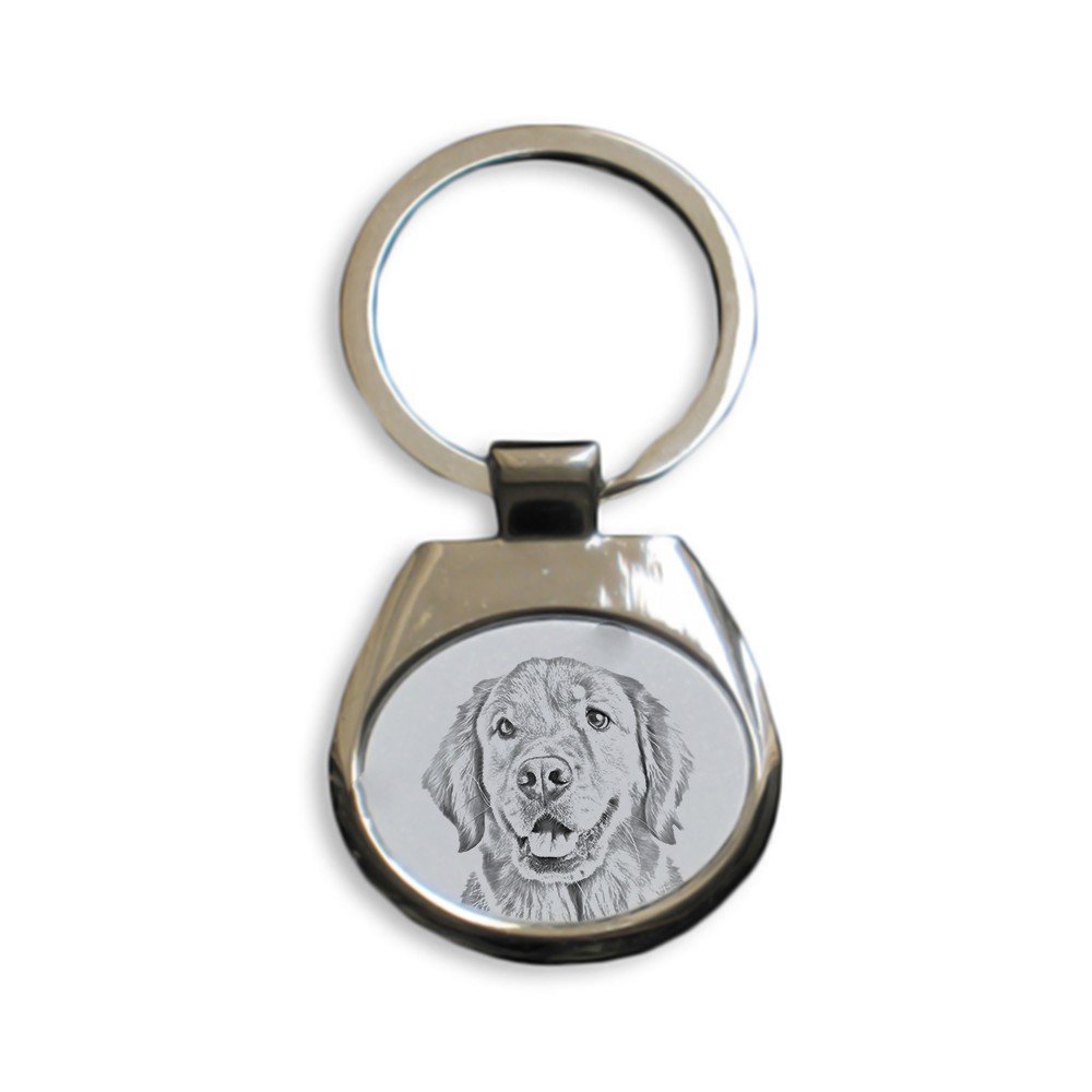 Golden retriever Brelok ze zdjęciem i grawerem