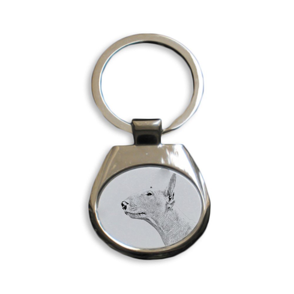 Bulterier Bull Terrier Brelok ze zdjęciem + grawer