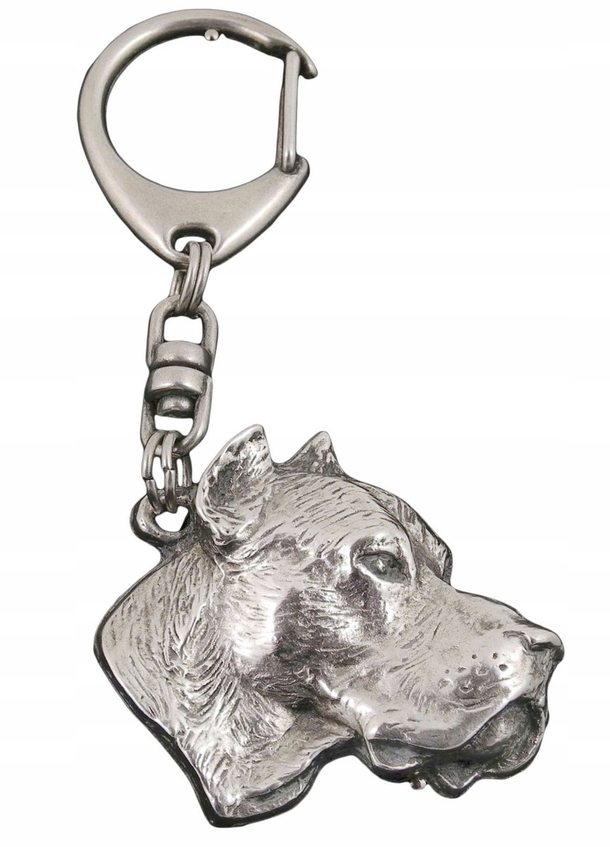 Dog Argentyński Brelok Breloczek posrebrzany