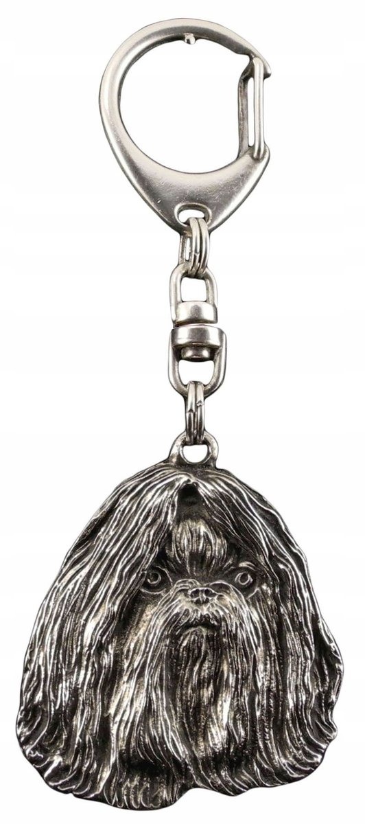 Shih Tzu Brelok do kluczy Breloczek posrebrzany