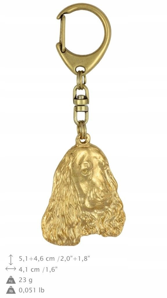 Cocker Spaniel Pozłacany brelok do kluczy