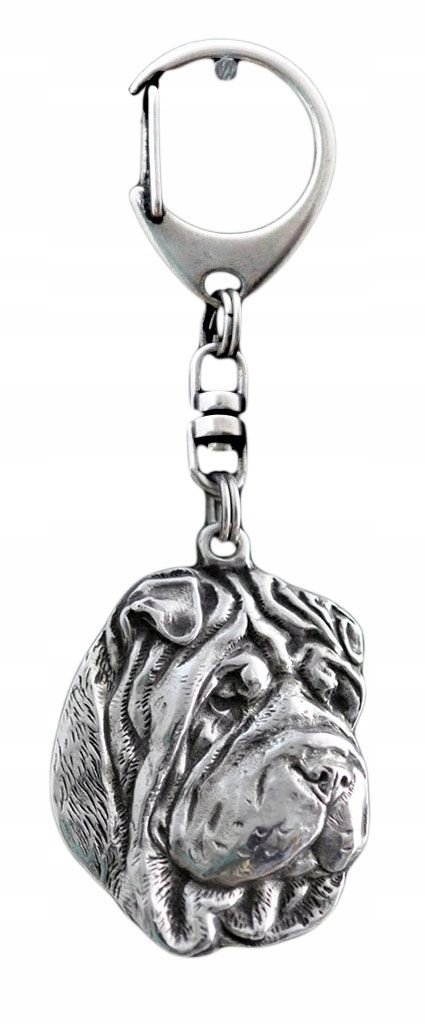 Shar Pei Brelok do kluczy Breloczek posrebrzany