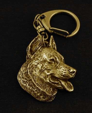 Owczarek Francuski Beauceron Pozłacany brelok